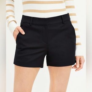 NWT Black LOFT Riviera Shorts In Doubleweave Size 4